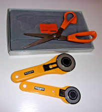 2 Olfa Rotary Cutters Sewing Crafting Blades Fiskers Pinking Shears