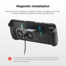 For Steam Deck for ROG Ally X for Legion Go 45mm Dual Fans Magnetic Cooling Fan