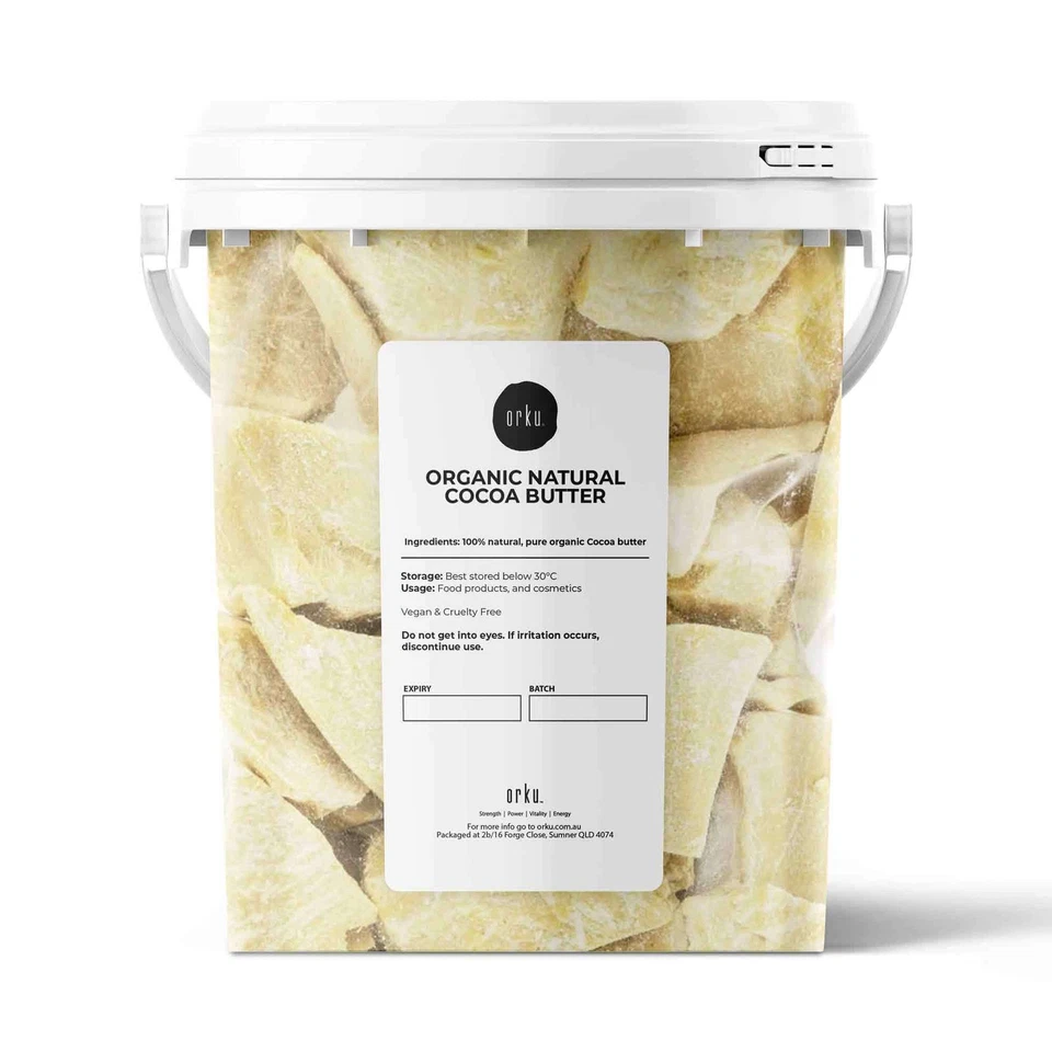 Organic Cocoa Butter Tub - Raw Natural Food Grade Chunks Skin Body DIY Cream - image 2 of 4