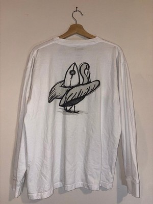 Stance White Pelican Long Sleeve T 100% Cotton - All Gender Large