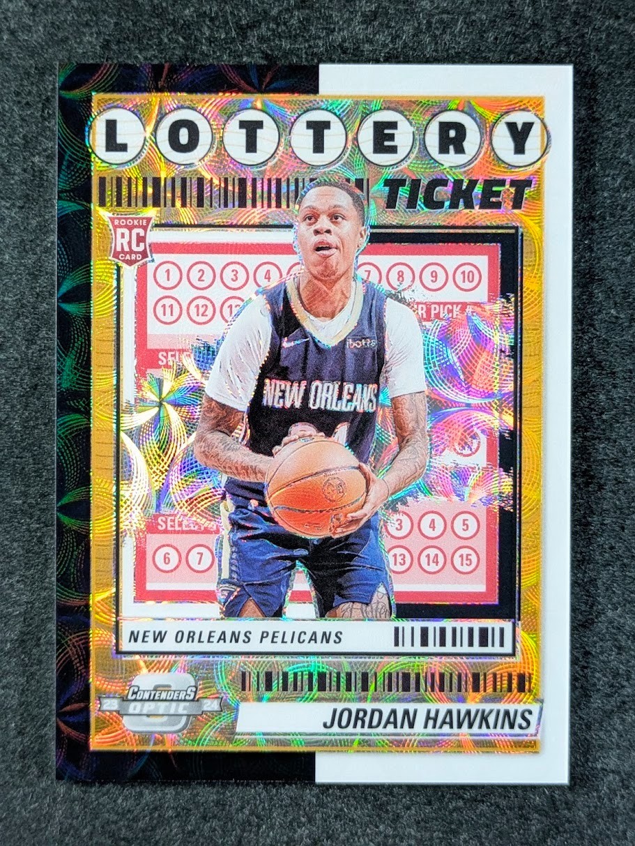 2023-24 Panini Contenders Optic JORDAN HAWKINS 13/25 RC Intl Black and White #7