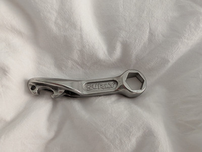 Surly Jethro Tule 15mm Hub Spanner Bottle Opener Bike Tool Silver Bicycle