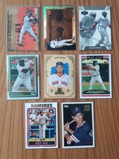 Lot of 8 BOSTON RED SOX Cards - MANNY RAMIREZ DAVID ORTIZ NOMAR GARCIAPARRA