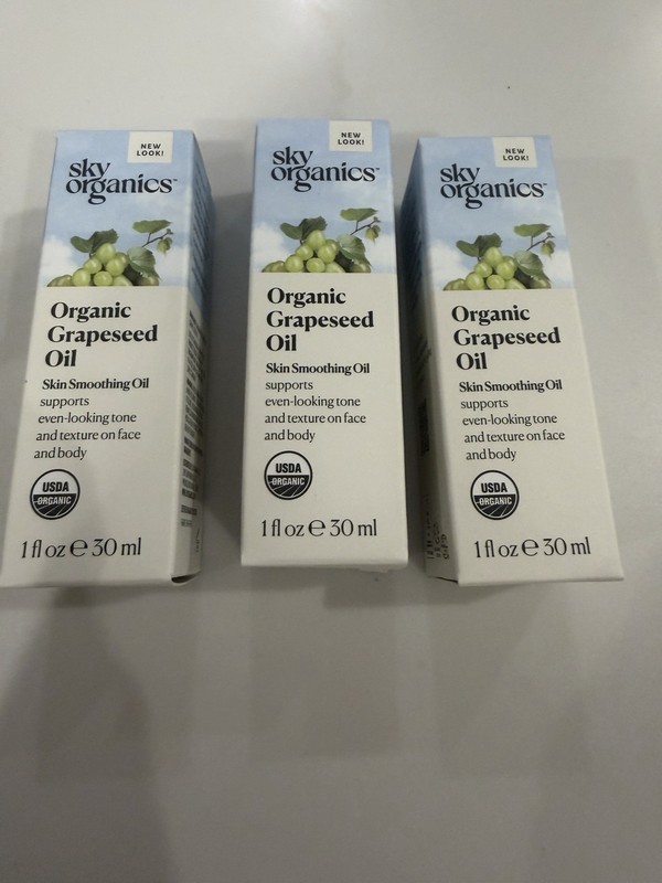 Sky Organics Organic Grapeseed Oil Nourishing Elixir Oil!   Pack of 3 (1 fl oz)