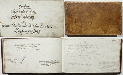 Album Amicorum Leipzig Jena Baalsdorf Marktbreit 1789-1802 Amthor Morus Reiz