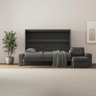 Kastbed 160x200 Horizontaal M2 (Diepte 55cm) Hoekbank Antraciet