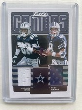2018 Panini Classics Classic Combos Troy Aikman, Michael Irvin #2 (MEM)