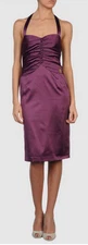 John Galliano Dress Sleeveless Frills Satin, Size 10