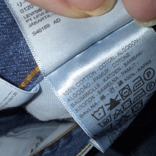 Neu Levis 505 Herrenjeans Größe 34 x 29 gerades Bein normale Passform 100 % Baumwolle neu mit Etikett - Bild 7 von 7