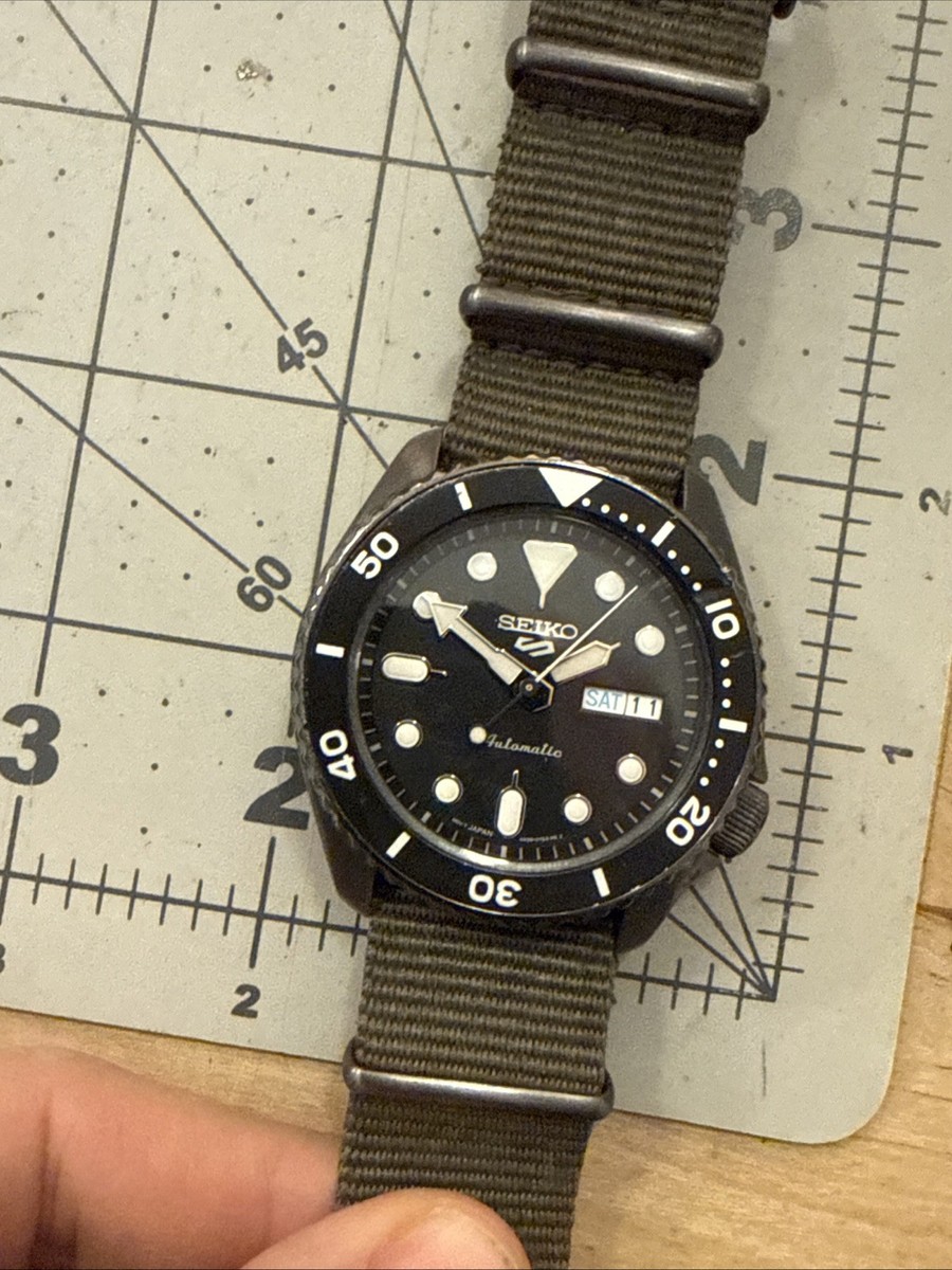 Excellent] Seiko 5 Sports 4R36-07G0 All Black Automatic Men's