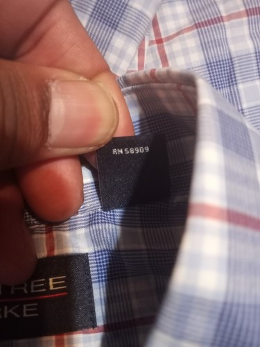Roundtree Yorke Mens Shirt Top Button Down Medium M Luxury Cotton Blue Plaid New - Imagen 10 de 13