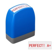 PERFECT A Teacher Stamps, 2.1x1.7x0.9 Inch Homework Stamper, Blue