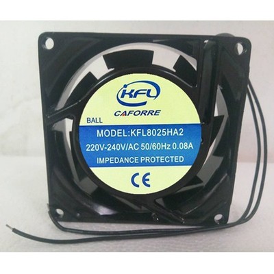 New KFL KFL8025HA2 220V-240V AC 50/60HZ 0.08A 2 wire cooling fan#QW