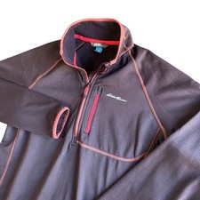 Eddie Bauer Womens Fleece Quarter Zip Pullover FREEHEAT Jacket Size L