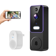 SwagBuzz 1080p Wireless Wi-Fi Video Doorbell Camera with AI Motion Detection,...