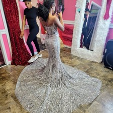 Silver Custom Prom Dress