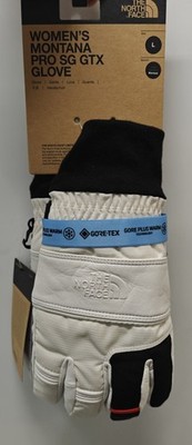 New THE NORTH FACE Women's Montana Pro Ski Gloves Size L Gardenia White Warmest 