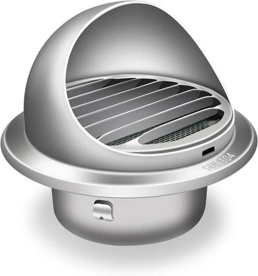 Aygrochy Lüftungsgitter Abluftgitter mit Flansch Lamellengitter Insektenschutz