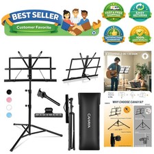 Lightweight Portable Music Stand: Dual Use Holder for Students and Professionals