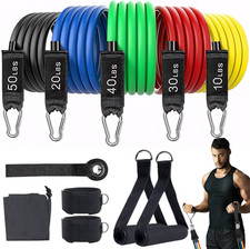 Resistance Bands Workouts Set for Men and Women with Handles - Heavy Duty 150Lbs