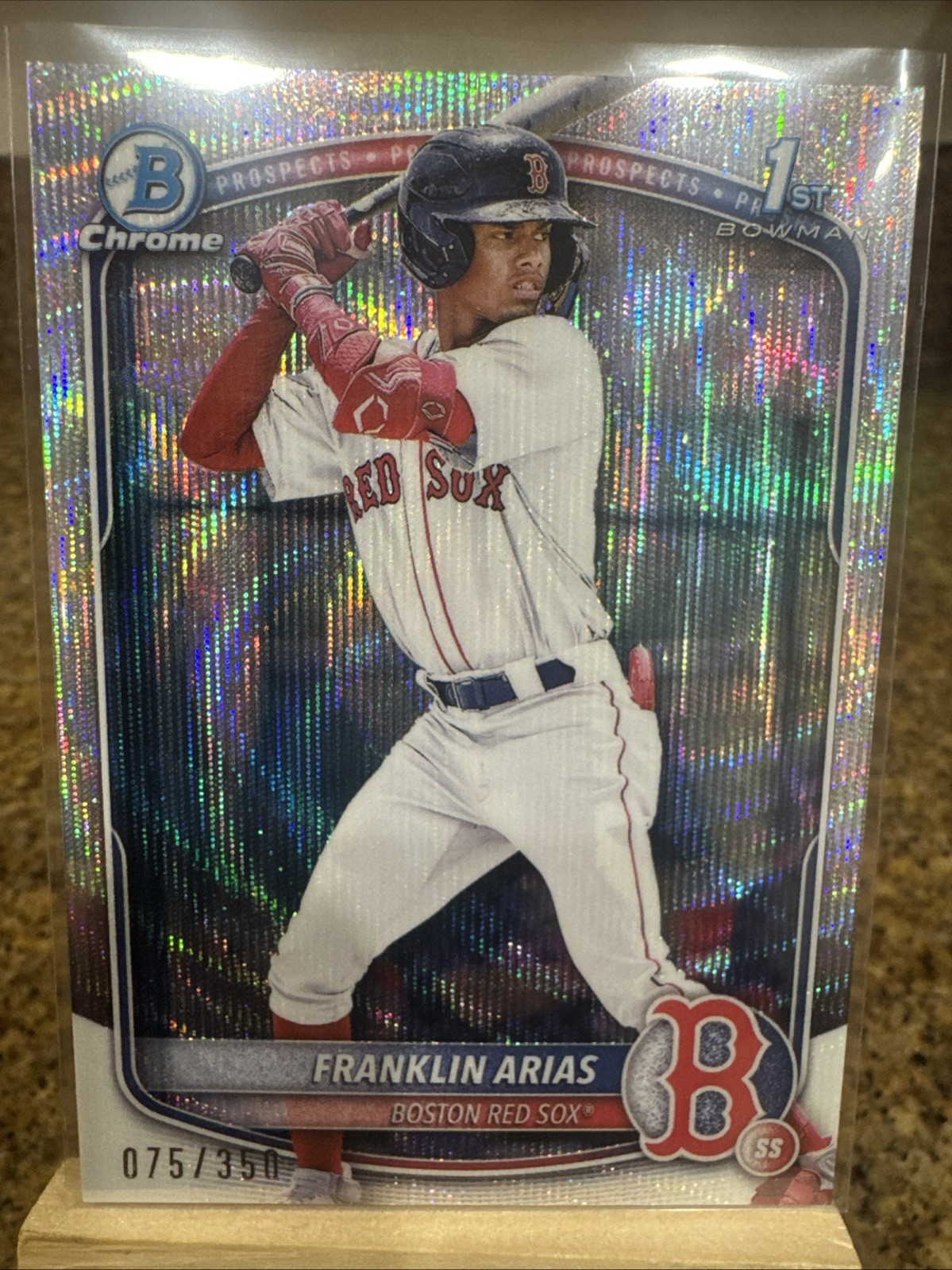 2025 Bowman - Chrome Prospects Franklin Arias #BCP-67 Wave Refractor /350 (RC)