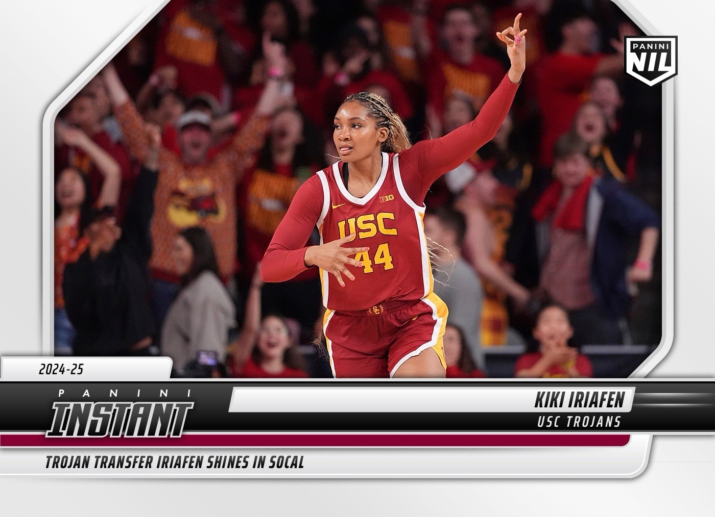 2024-25 Panini Instant NIL Kiki Iriafen USC Trojans PR90 NCAA Basketball Card