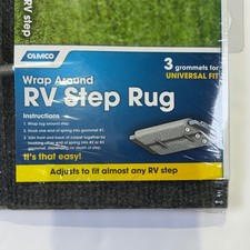 Camco Wraparound RV Step Rug BUNDLE OF 3 NEW Gray 18" Wide