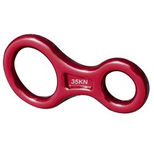 Red/Black 35KN Figure 8 Descender Belay Device For Window Cleaning, Sailing