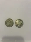 Lot Of Two Silver Morgan Dollars
