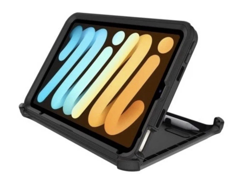 OtterBox iPad Mini (6th Gen) Defender Series Pro Case - Black, Rugged Protection - Image 3 of 4