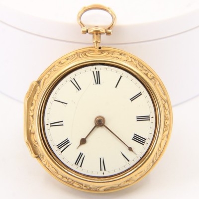 Antike 18kt Gold seltene Paar Gehäuse 50mm Taschenuhr George Graham London um 1735