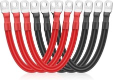 2 AWG Battery Cables 6 Inch 6 PCS Heavy Duty New