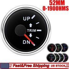 52MM Trim Meter Gauge Up-Down 0-190ohm 7 Colors LED 0-190OHMS For Boat Car US