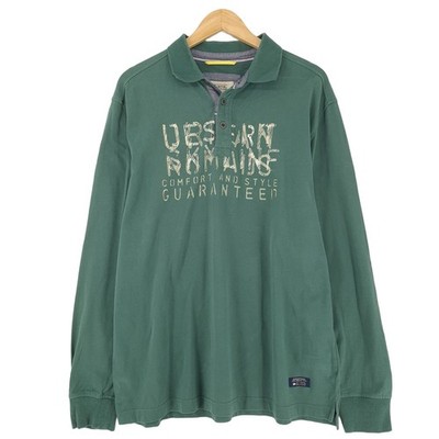 Camel Active Vintage Sweatshirt Grün Baumwolle Lässig Pg8 Größe XL