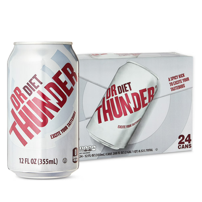 #ad Great Value Dr Thunder Diet Calorie Free Cola Soda Pop 12 fl oz 24 Pack Cans $10.55