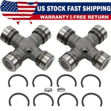 2x Premium Driveshaft Universal Joints Pair Front / Rear Moog 534G Greaseable