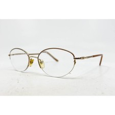Elizabeth Arden EA 1000-1 Gold Semi Rimless Oval Eyeglasses Frames Vintage