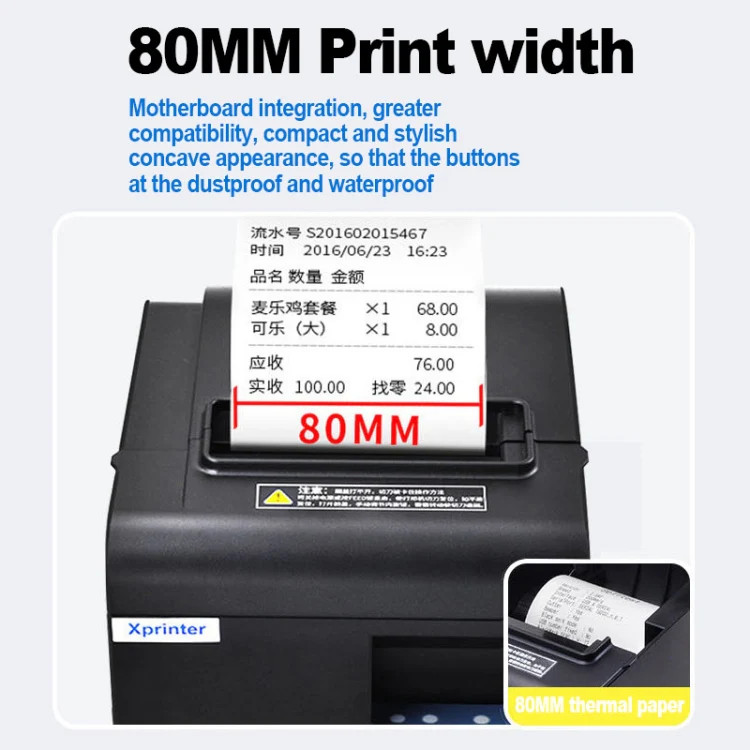 Xprinter N160II LAN Interface 80mm 160mm/s Automatic Thermal Receipt ...