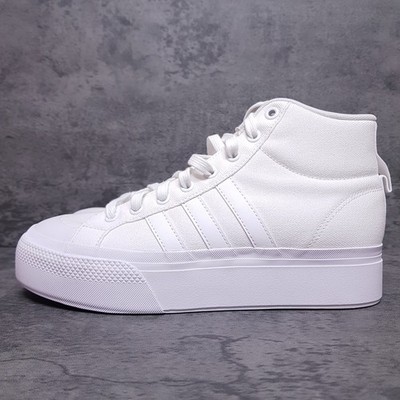 ADIDAS Bravada 2.0 Mid Platform Sneaker Skateboarding Shoes Womens 9 White