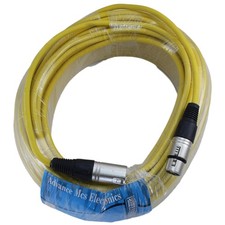 100 Foot Male to Female XLR Microphone Cable Yellow 