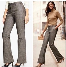 Talbots Windsor Tan Wool/ Polyester Italian Flanel Straight Legs Pants Sz 10 