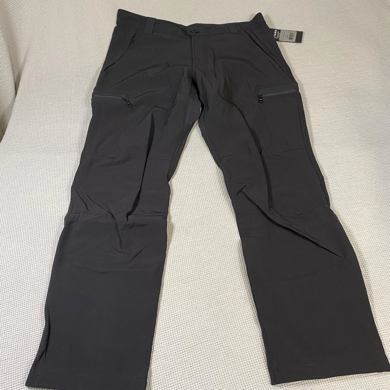 Beyond Clothing Mens Testa Pant Softshell K5 L5 Fleece Lined Cargo BLACK 36R