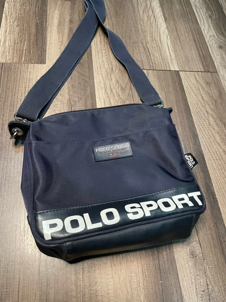 Vintage Ralph Lauren Polo Sport Crossbody Flag Messenger Bag  90s - Image 2 of 4