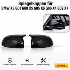 M Optik Gl�nz Spiegelkappe Au�enspiegel Geh�use 2er Pack f�r BMW X7 G07 X5 G05