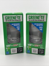 Greenlite CFL 14W Replacmemt 60W Bulb Set Of 2 8000 Hours New In Box