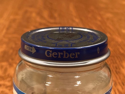 Vintage Gerber Baby Food Jars (pair) Graduates Diced Peaches (4-1/2 oz size) - Bild 7 von 9