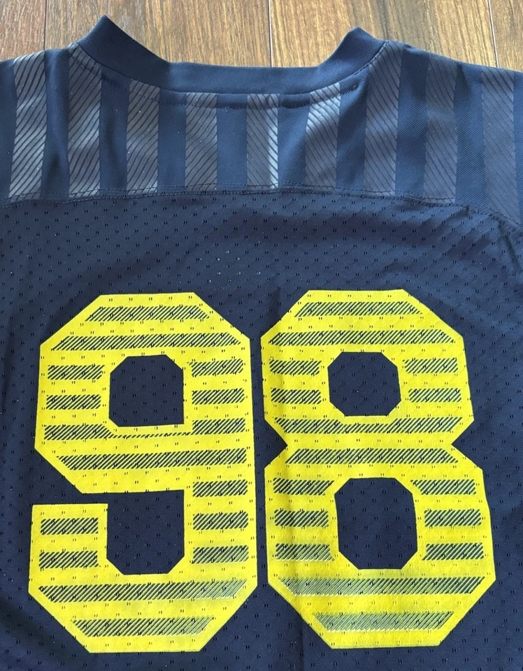 Michigan Wolverines Adidas NCAA Football Jersey Youth Large - Image 4 of 4