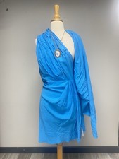 ASOS Drape One Sleeve Mini Dress In Aqua Blue - Summer Cocktail NWT -Size Medium