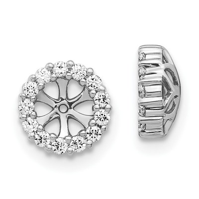 14k Gold 1/4 carat Diamond Circle Earring Jackets EJM5303