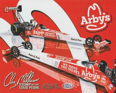 2025 Clay Millican Arby's Top Fuel Bristol NHRA Hero Card